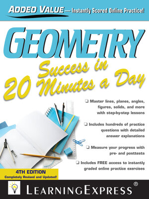 cover image of Geometry Success in 20 Minutes a Day